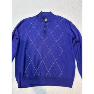 Footjoy  men’s purple sweater / Size- Large. 100% Wool